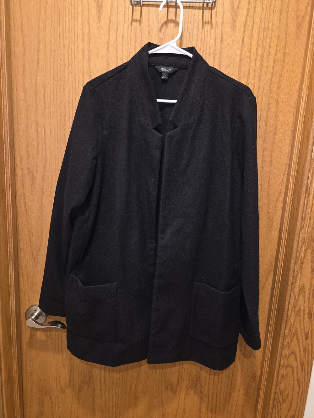 Simply Vera Vera Wang Black Women's Coat